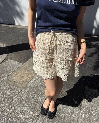 Crochet mini skirt