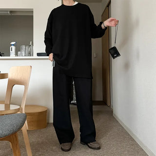 Oversized basic long-sleeved T-shirt