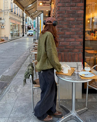 Striped embroidered wide-leg pants