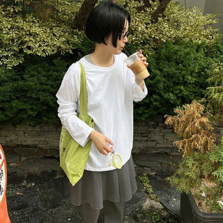 Round Boxy Long-Sleeve T-Shirt
