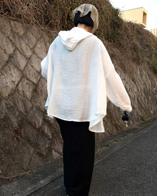Loose-fit hoodie shirt