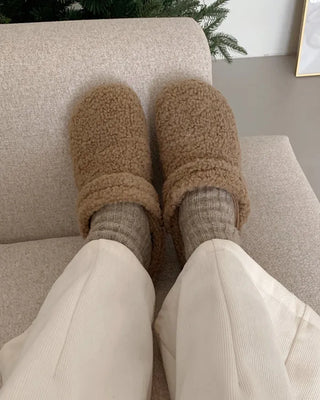 2-Way Boa Mule Sandals/Slippers