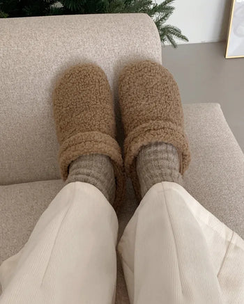 2-Way Boa Mule Sandals/Slippers