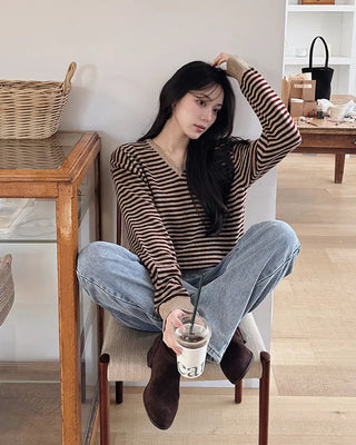 Striped sweatshirt knit - 2 colors