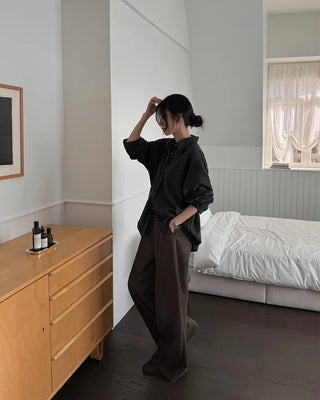 Basic slacks with pleats