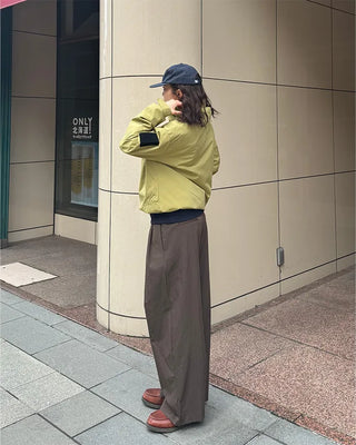 (Unisex) Wrap-design wide-leg slacks
