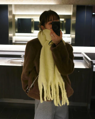 Colored fur jacket