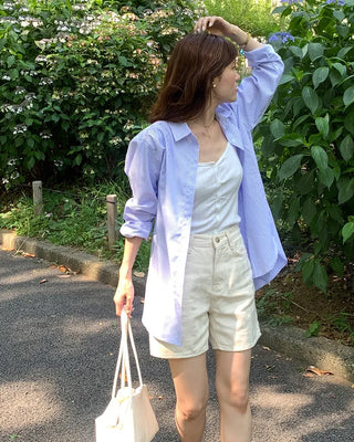 Oversized striped shirt