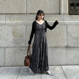 Flower Long Camisole Dress