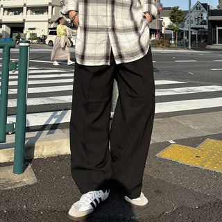 Pintuck wide slacks