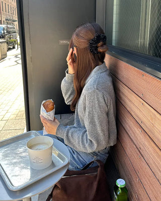 Suede shoulder bag
