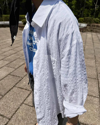 Seersucker check shirt