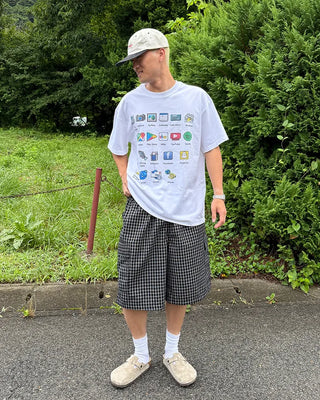 Checked cargo Bermuda shorts