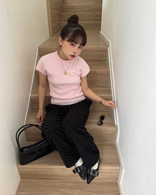 Slim short-sleeve knit