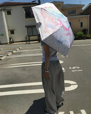 Lightweight parasol with cat print