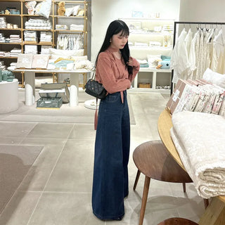 Wide-fit denim pants
