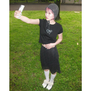 Cubic Ribbon Short-Sleeved T-Shirt