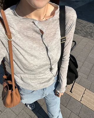 Asymmetrical sheer cardigan