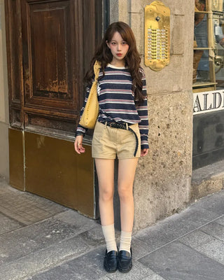 Chino low-rise shorts