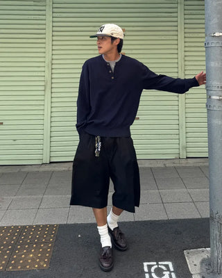 Button-up Layered Knit
