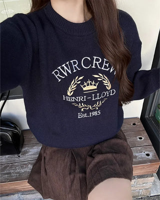 Lettering Round Knit