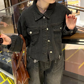 Cropped denim jacket