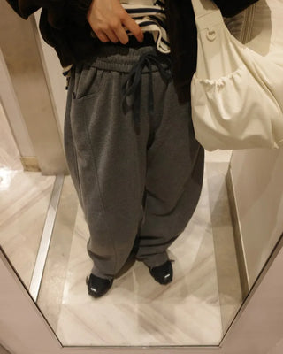 Side Yoke Wide Sweatpants