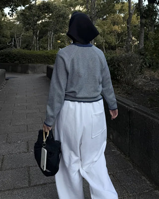 2-Way Wide Waist Elastic Pants