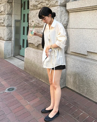 Tie Ribbon Oversized Shirt