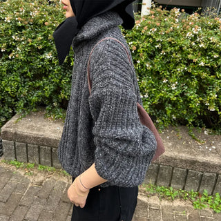 Cable Zipper Cardigan