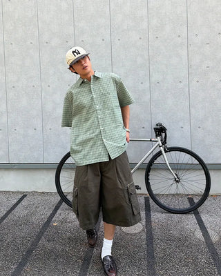 Checkbox Silhouette Half Shirt