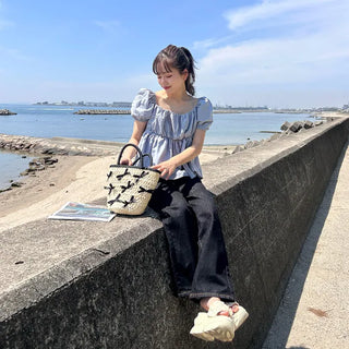 2-way short-sleeved blouse