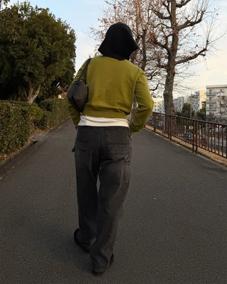 Anti-pilling color crew neck cardigan