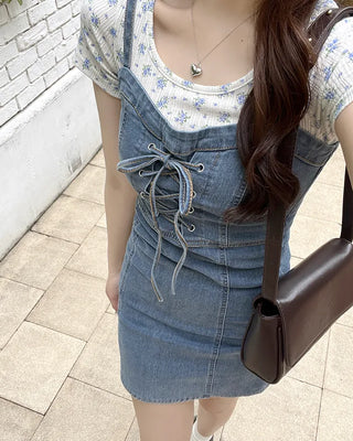 Flower Rib Short-Sleeve T-Shirt