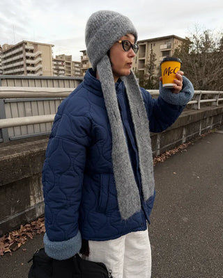 Wave quilted jacket