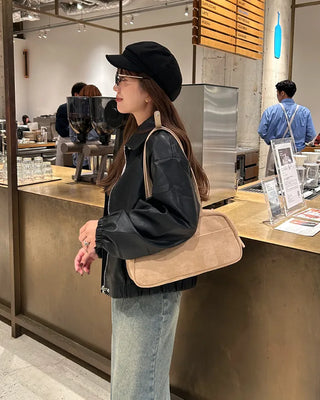 Casual leather jacket