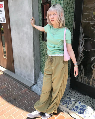 Layered Tencel Half T-Shirt