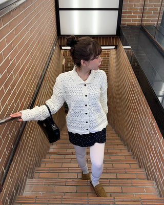 Polka dot mini skirt