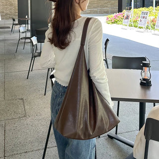 Faux leather tote bag