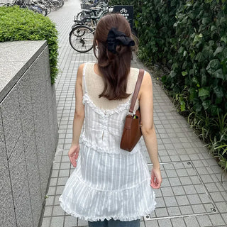 Frilled sleeveless mini dress