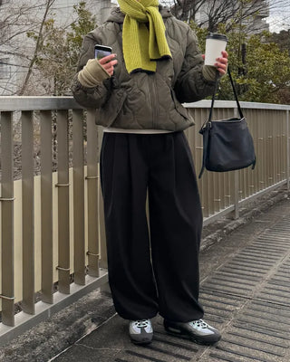 Tencel wide-leg pants