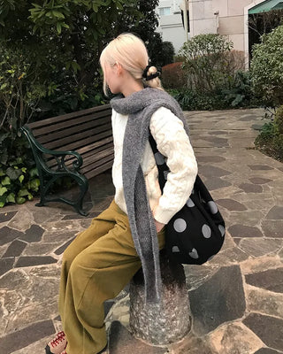 Corduroy wide-leg pants