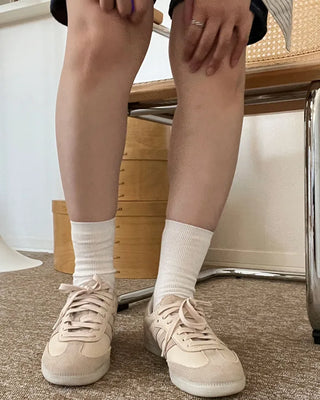 Warm-colored simple socks