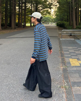 Oversized Striped Polo T-Shirt