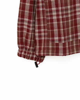 (Unisex) 2-Way Check Hooded Windbreaker
