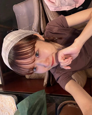 Checkered hair bandana