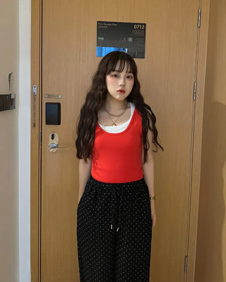 U-neck slim sleeveless dress