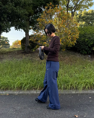 Wool Round Slim Knit