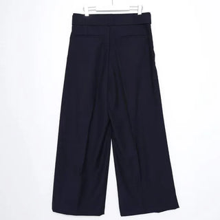Belted wide-leg pants