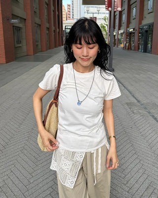 Pintuck Short-Sleeve T-Shirt